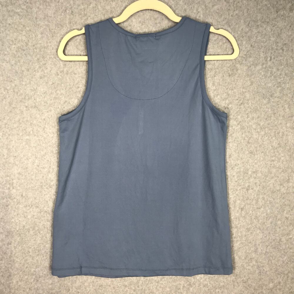 NEW Ink Ivy Henley Tank Top Small Blue Soft‎ Jersey Stretch Preppy Casual - Picture 7 of 7
